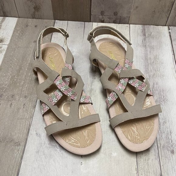 NWB J Sport by Jambu Woodland Taupe Sandals Sz 9.5 - Picture 3 of 6